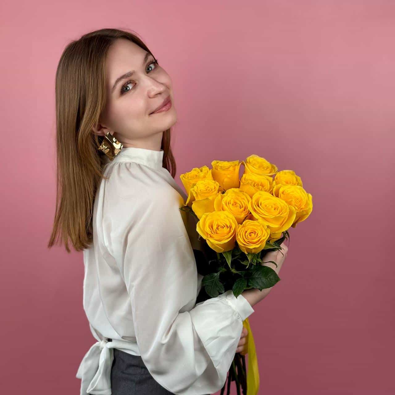 Желтые розы, 11 шт