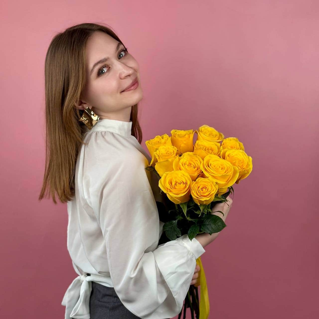 Желтые розы, 11 шт — фото 1