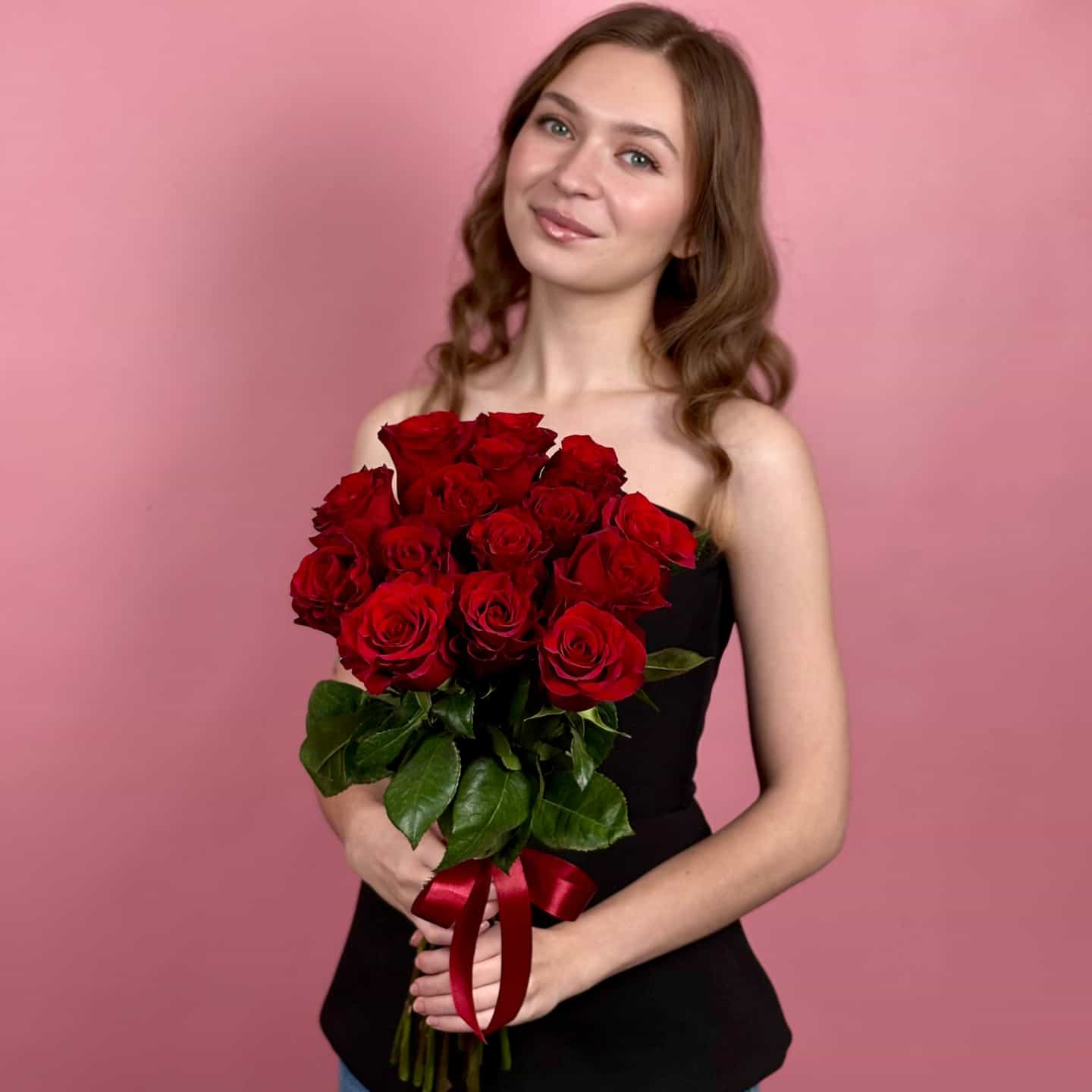 Красные розы, 15 шт.