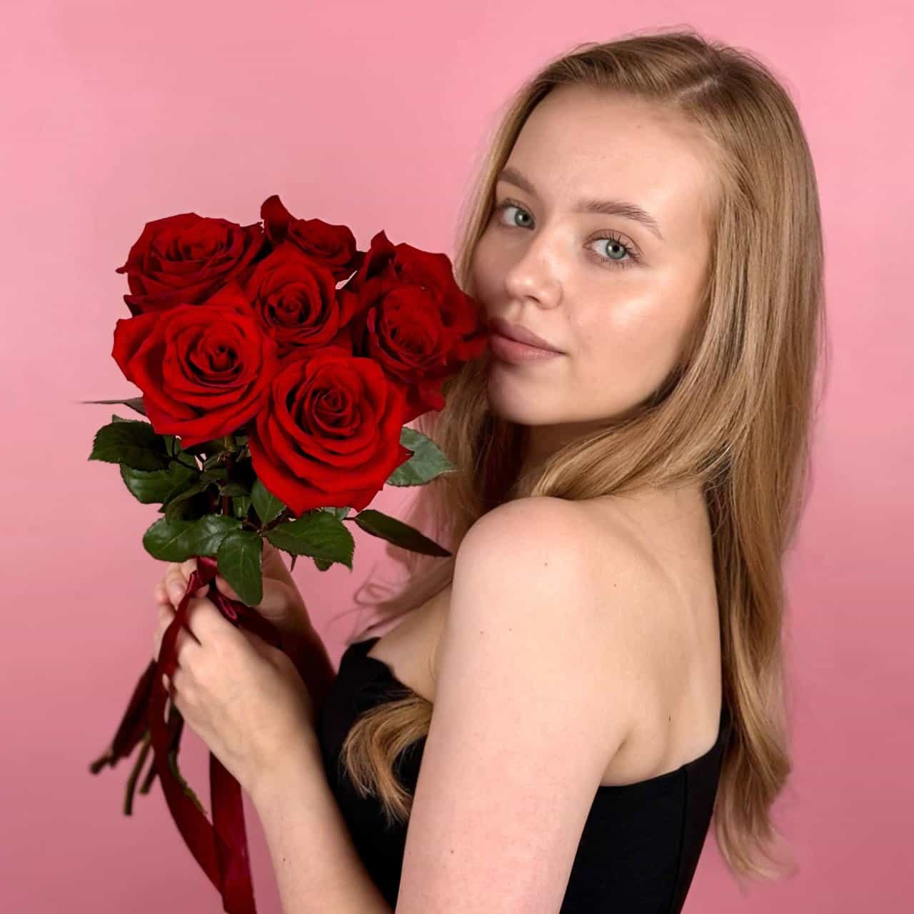 Красные розы, 7 шт.