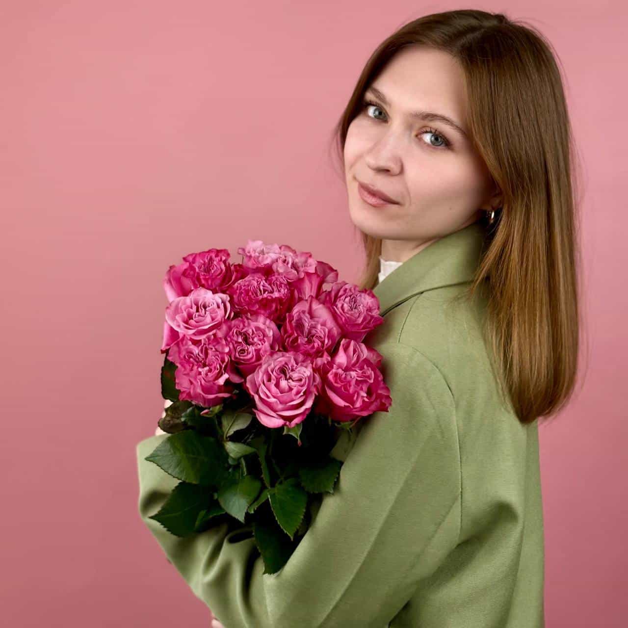 АКЦИЯ ! Розы Розовые, 11 шт.
