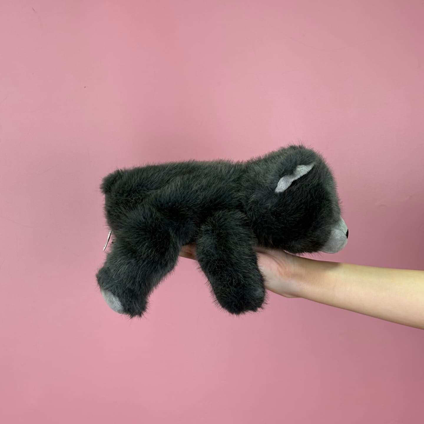Игрушка мягконабивная ТМ "Relana" Мишка темно-серый, 25 см, в/п 25*12*18 см — миниатюра 2