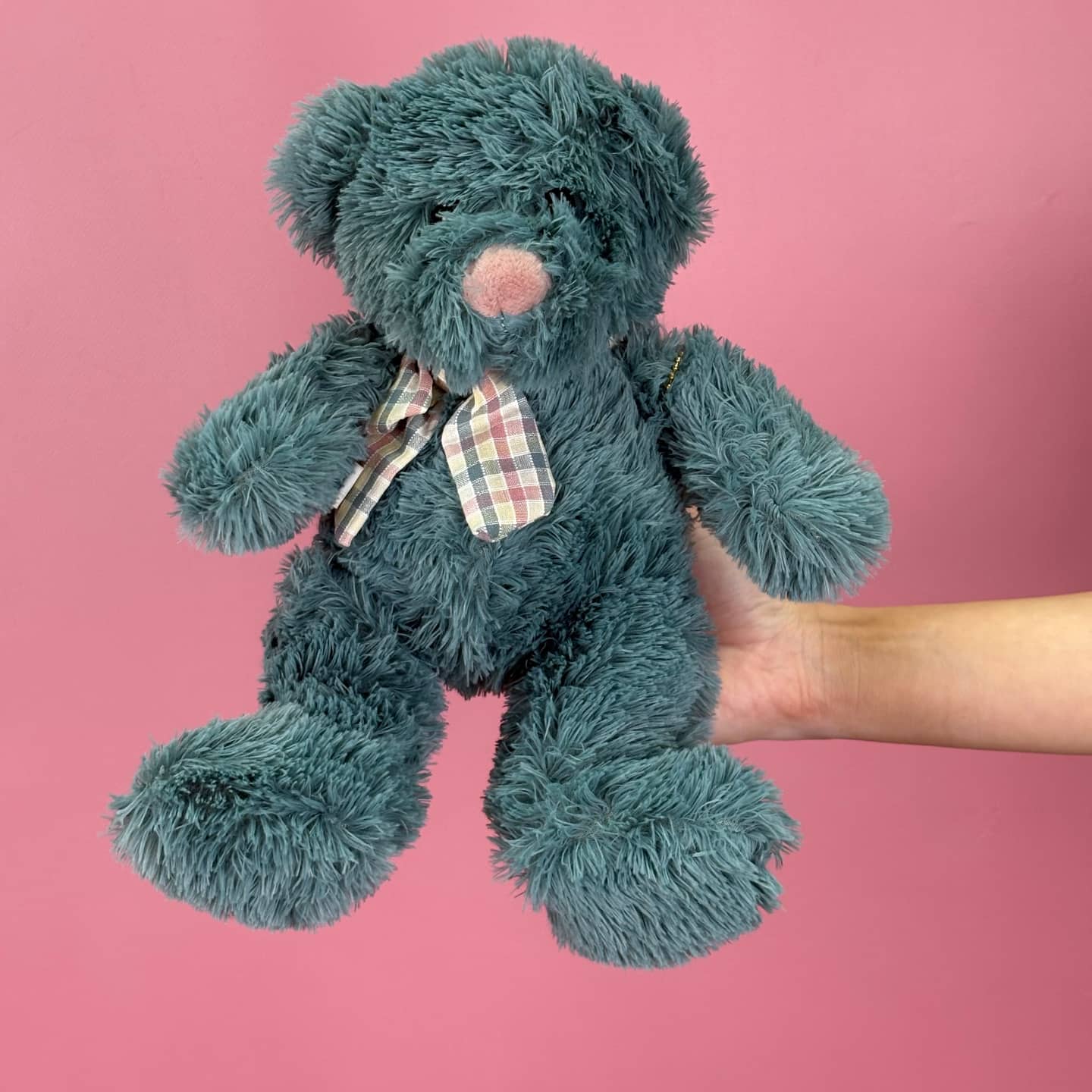 Игрушка мягконабивная ТМ "Relana" Мишка голубой с бантиком, 22 см, в/п 20*22*18 см — фото 1