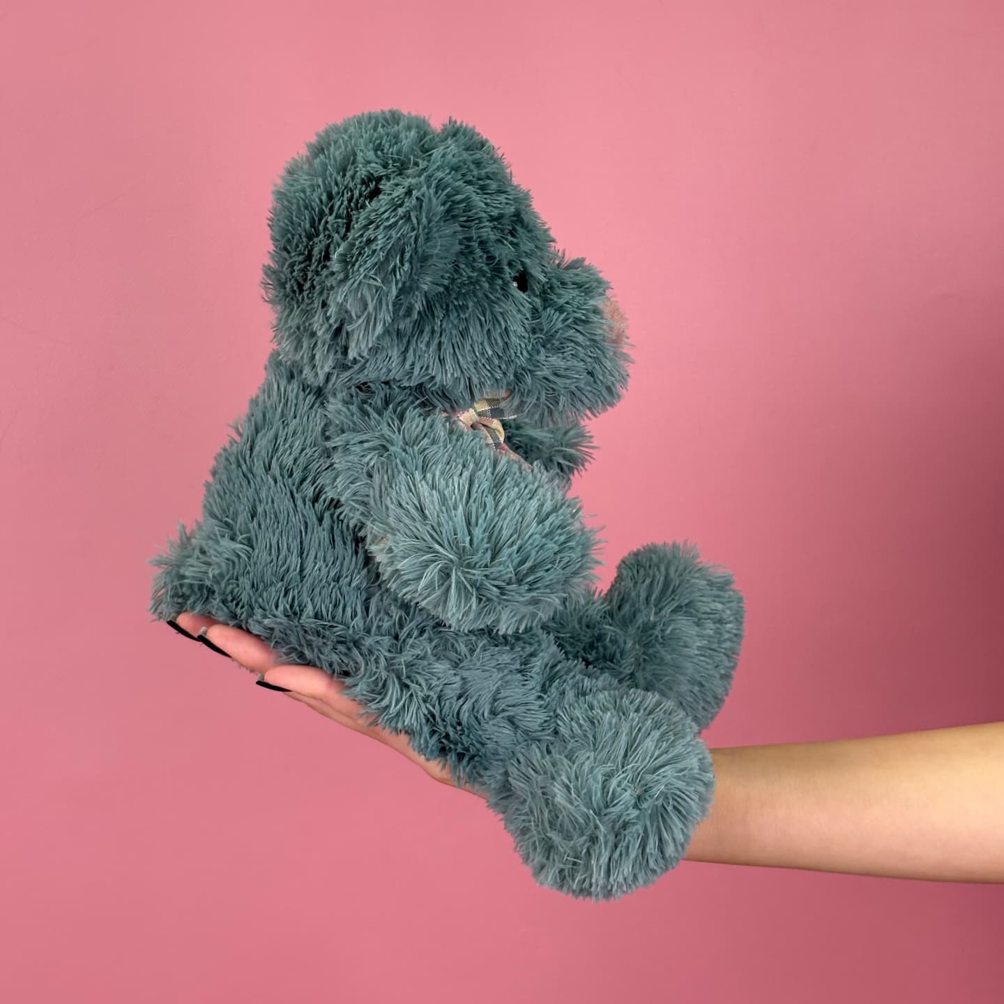Игрушка мягконабивная ТМ "Relana" Мишка голубой с бантиком, 22 см, в/п 20*22*18 см — миниатюра 2