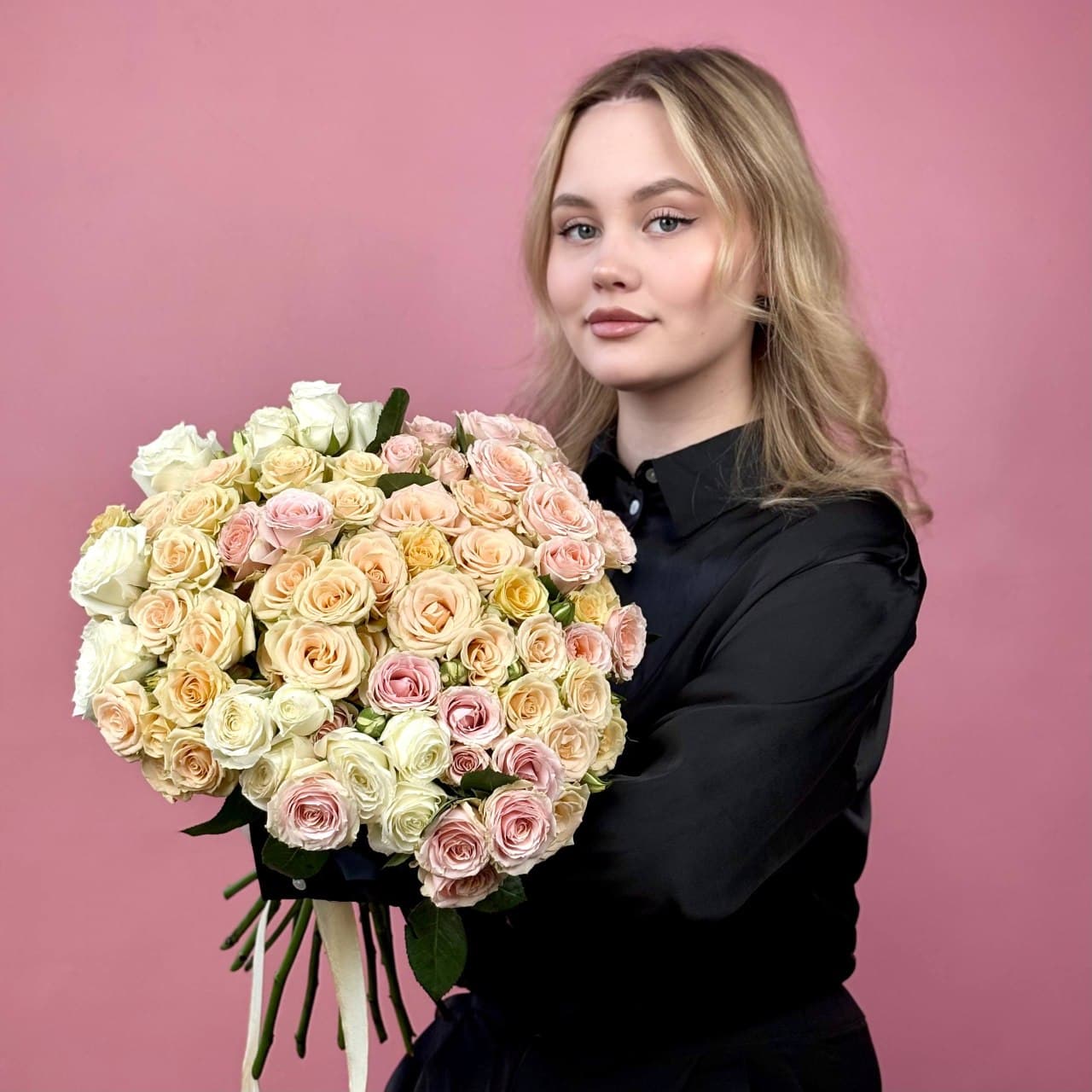 Кустовая роза микс, 25 шт. — миниатюра 1
