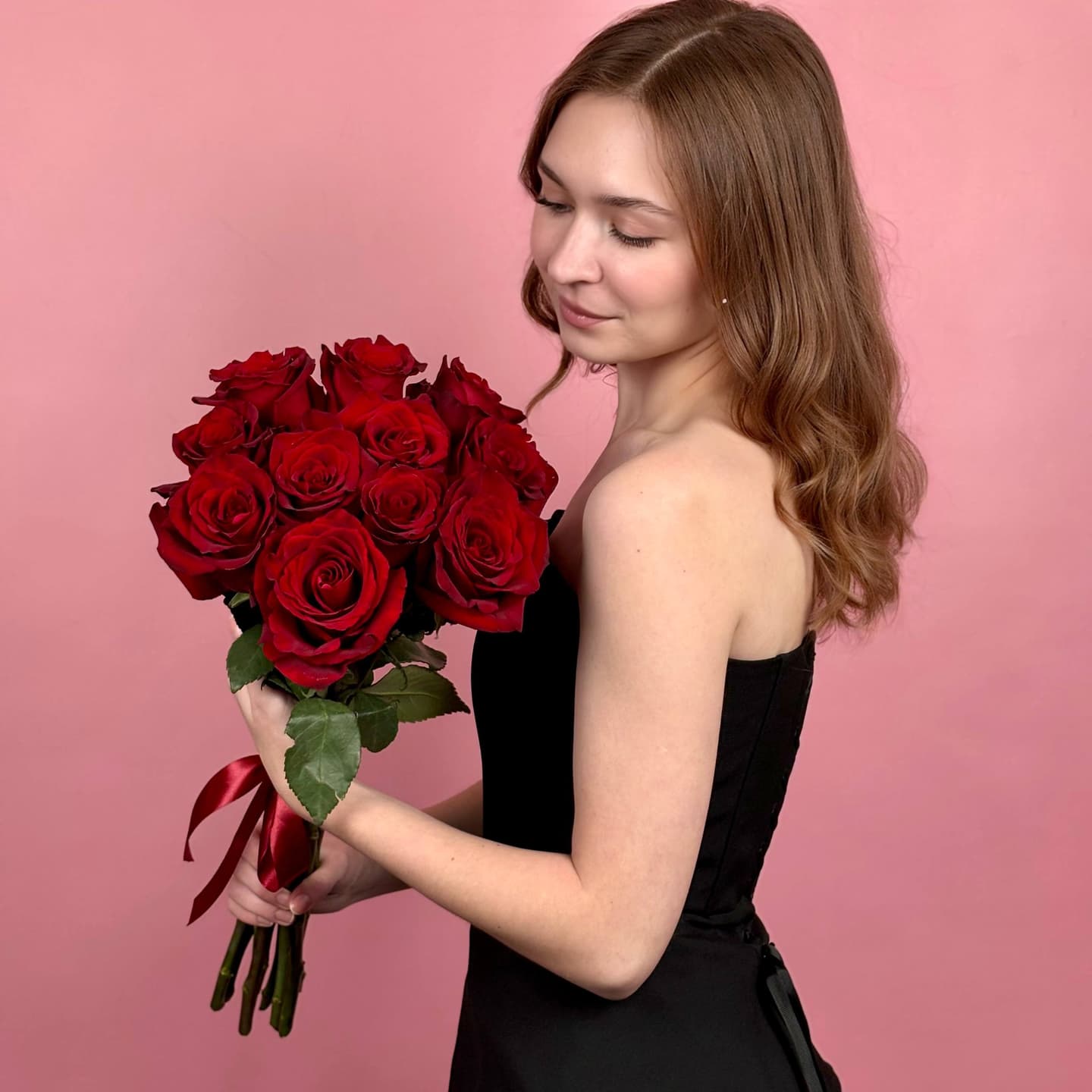 Красные розы, 11 шт. — миниатюра 4