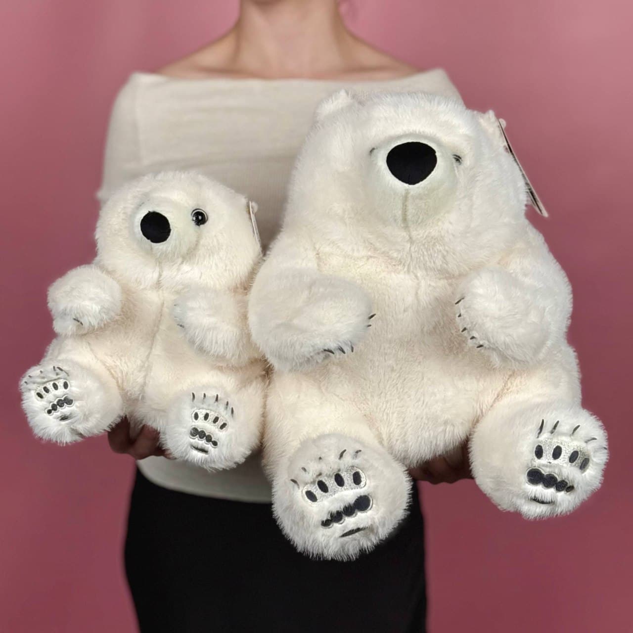 Игрушка мягконабивная ТМ "Relana" Полярный мишка с мягкими коготками, 35 см, в/к 35*25*28 см — миниатюра 2