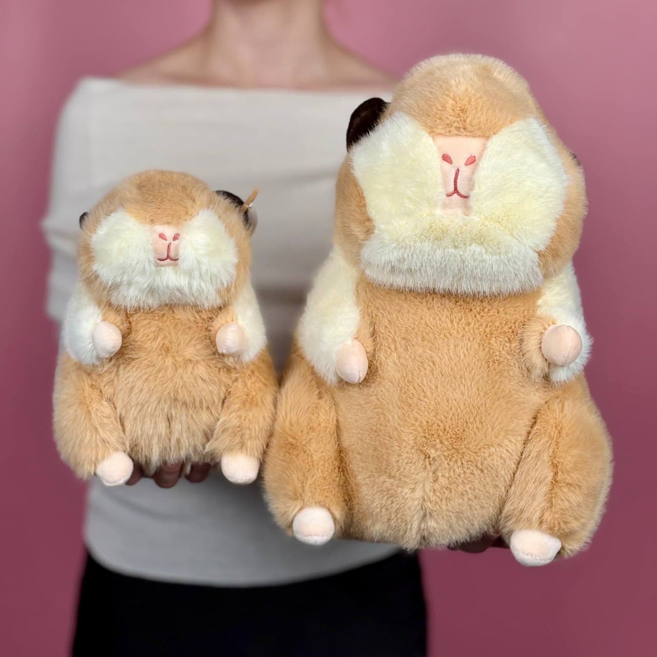 Игрушка мягконабивная ТМ "Relana" Хомяк бежевый, 30 см, в/п 30*23*19 см